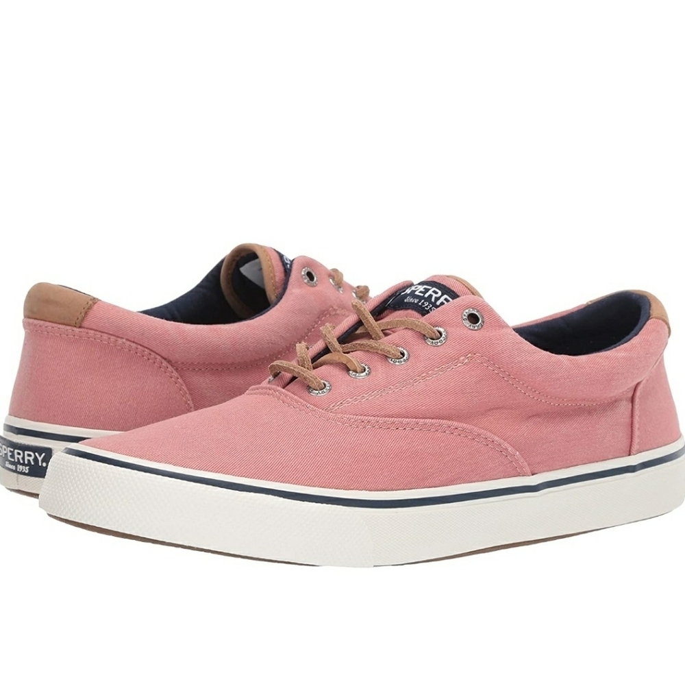 Sperry striper II CVO, Oxford Sneakers Color Light Red, Size 9.5 Men's